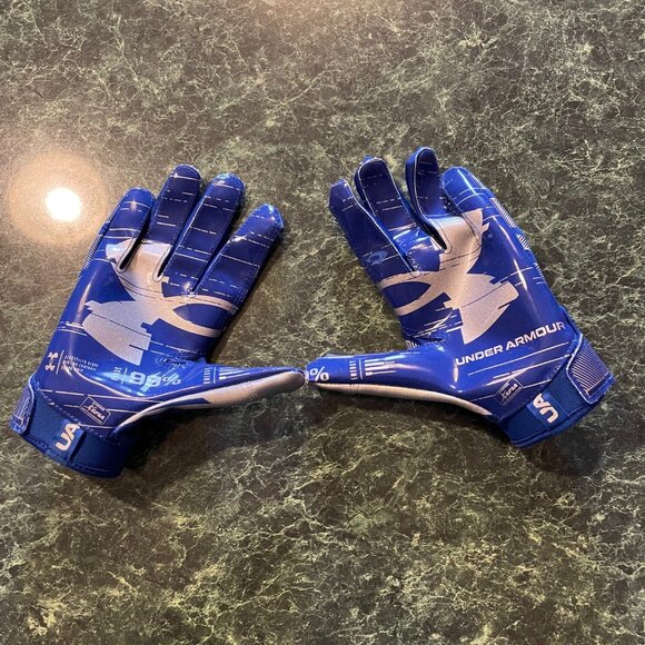 Men's Under Armour F8 Football Gloves Size Small Pre-owned - Picture 2 of 2